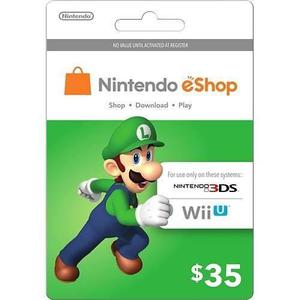Nintendo Eshop Wii U 3ds - Tarjeta Gift Card $ 35 | Fast2fun