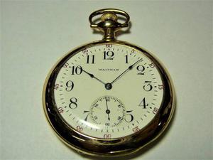 Reloj De Bolsillo Waltham Enchapado En Oro