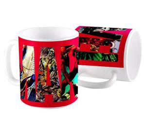 Taza Ceramica Marvel Logo 1 Spiderman Hulk