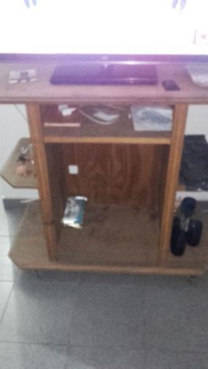 mesa para tv,lcd,led muy robusta con estantes de madera con