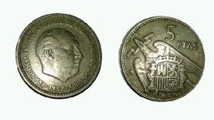 5 pesetas Francisco Franco-1957