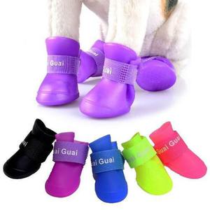 Bota De Lluvia Zapatilla Zapato Para Perros Gatos Silicona