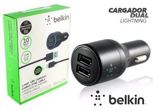 Cargador Auto Belkin 2 Usb Iphone - Ipod Apple - Micro Usb