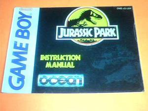 Manual Game Boy - Jurassic Park - 29 Paginas