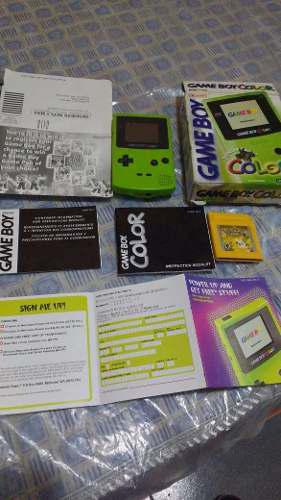 Vendo O Permuto Gameboy Color Con Caja Manuales Y Pokemon