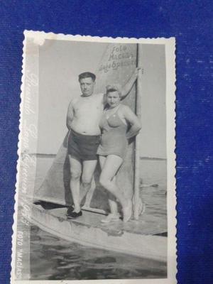 vendo antigua postal de lago Epecuen foto de 1953