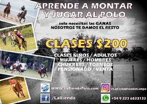 CLASES DE POLO Y EQUITACION DE CAMPO $200