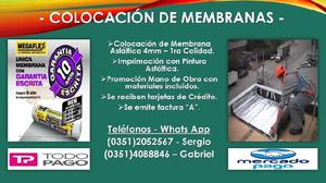 COLOCACIÓN DE MEMBRANA ASFÁLTICA