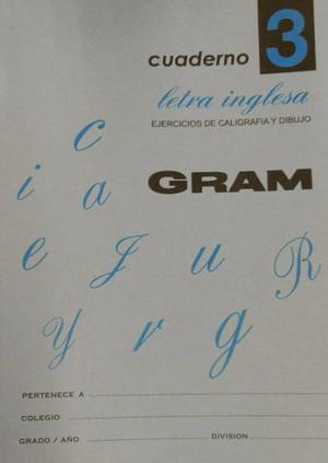 Cuaderno Caligrafia Letra Inglesa 3