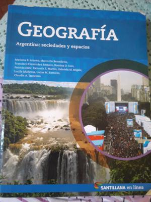 Libro geografía. Santillana en línea.