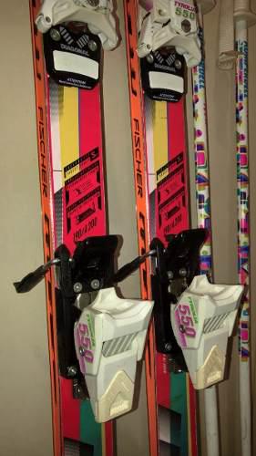 Tablas Esqui Ski Fischer 190/ A200 Bastones Con Fijaciones