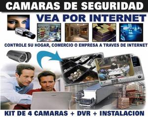 Camaras de Seguridad con instalacion incluida! 4camaras