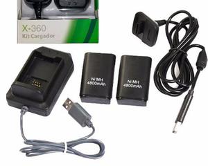 Cargador Base +2 Baterias Para Joystick Xbox 360+cable