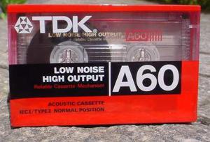 Cassette Audio Tdk A60 Nuevos Sin Abrir Hich Output