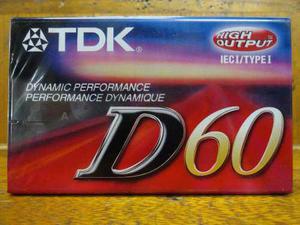 Cassette De Audio Tdk D60 En Envoltorio Original.!!!