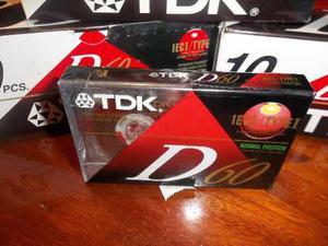 Cassette Tdk D60 (normal Position) Sellado (5x$200, 10x380)
