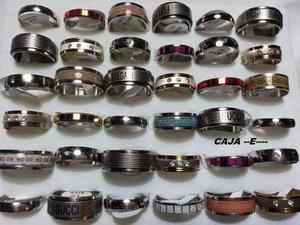 Combo Anillos Acero Quirurgico Caja X Mayor X 36 Unidades