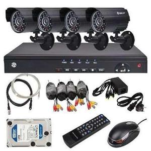 Kit Seguridad Dvr 4 Camaras Ir Ext Cctv Con Disco Rigido 1tb