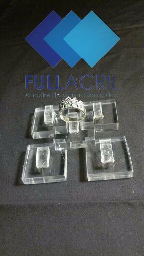 Porta Anillos De Acrílico Individual Full-acril X 10