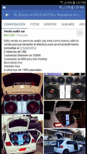 Vendo Equipo De Audio Car