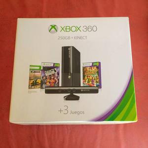 Xbox 360 E Kinect 250gb Cargador Caja Hdmi Y Juegos