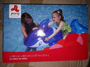 Ballena inflable para niños/as