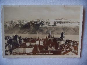 Lausanne - Suiza - Postal Antigua De 1935 Usada Sin Franqueo