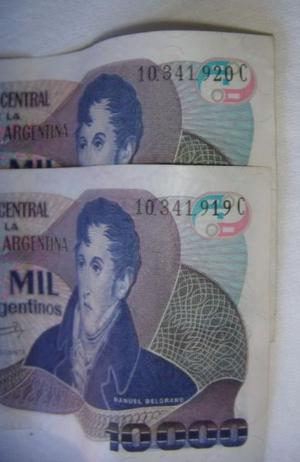 Billetes De Argentina CONSECUTIVOS -  $a Serie C 10 A