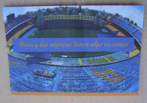 Boca Juniors Postal Lenticular 3d De La Bombonera