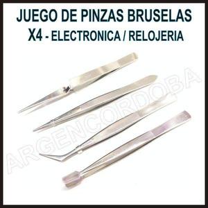 JUEGO DE PINZAS BRUSELAS X4 - ELECTRONICA RELOJERIA