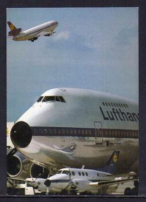Lufthansa, Boeing 747, Postal Publicitaria