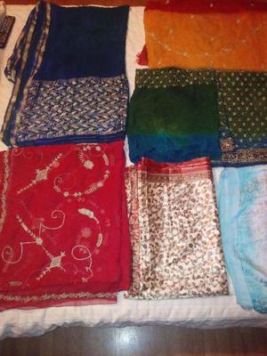 Saris o telas de la India Auténticos de Gasa o Seda