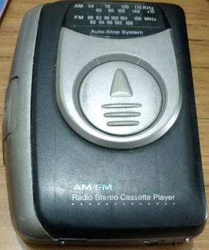 Walkman radio am/fm y pasa cassette