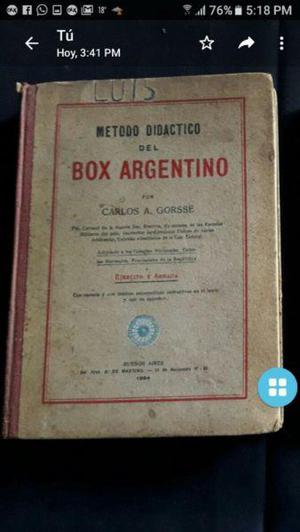 libro metodo didactico del box argentino DE 1924