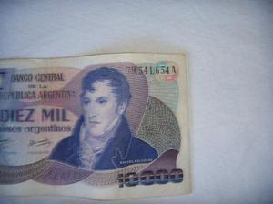 Billete De Argentina - 10000 $a - Serie A 10 Australes