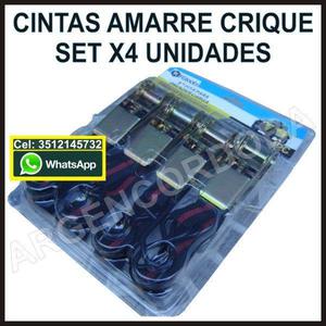 CINTAS AMARRE CRIQUE SET X4 UNIDADES - 4.5m