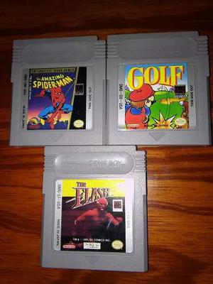 Gameboy Lote 3 Juegos Flash Spiderman Mario Golf