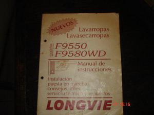Manual Lavasecarropas Longvie F9550 Y F9580wd-fotocopias-