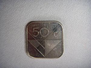 Moneda De Aruba - 1986 - 50 (cincuenta) Centavos De Florín