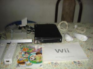 Nintendo Wii Negra Completa Con Accesorios Y Manuales Excel.
