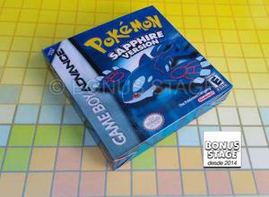 Pokemon Edición Zafiro Gameboy Advance Caja Custom