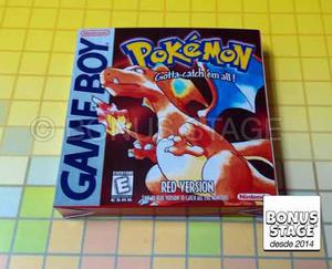 Pokemon Red Version Nintendo Gameboy Caja Custom