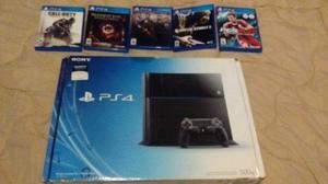 Ps4 + 5 Juegos Fisicos+ Cable Hdmi + 2 Joystick !! Impecable