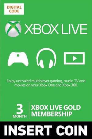 Suscripción Xbox Live Gold || 3 Meses || Global