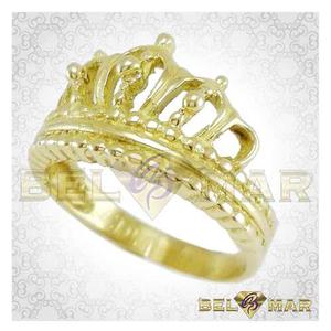 Anillo Corona Reina De Oro 18 Kts 3.8 Gr + Grabado Estuche