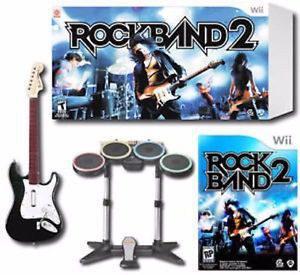 Combo Rock Band 2 Wii Y Wii U - Completo - Impecable !!!