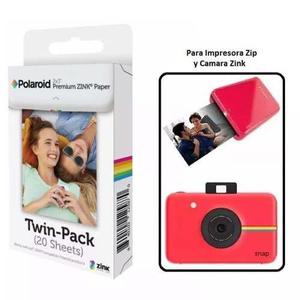 Papel Fotografico Polaroid Zink 2x3 Snap Zip 20 Hojas Envio