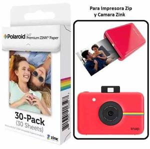 Papel Fotografico Polaroid Zink 2x3 Snap Zip 30 Hojas Envio