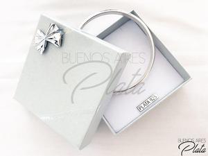 Pulsera Esclava Media Caña Plata mm