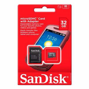 Tarjeta Memoria 32gb Sandisk 2 En 1 Micro Sd + Adaptador Sd
